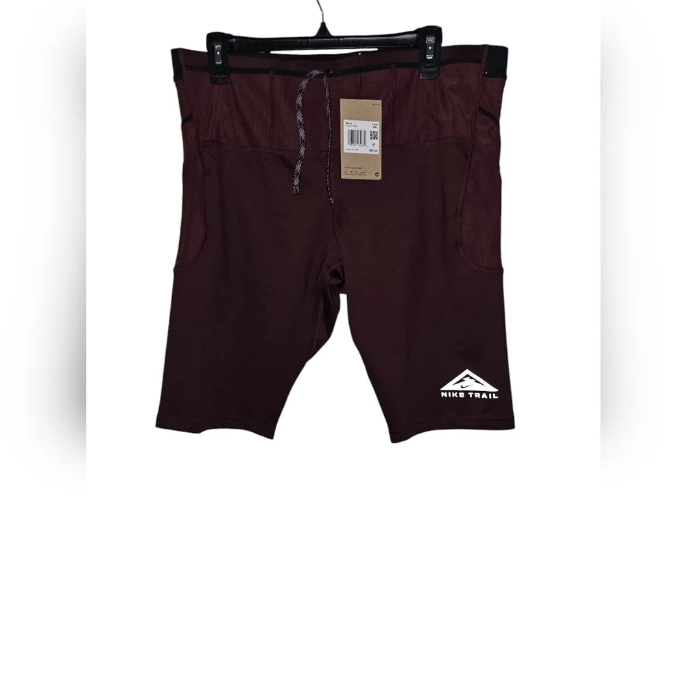 Nike Men’s Trail Lava Loops 1/2 Running Tights Burgundy DV9307-652 Sz 2XL NWT
